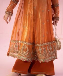 Mariab 3 Piece Embroidered Organza Sharara Suits Mbks-Ef2426Rt 15 Mks Ef2426Rustd Imanistudio.com