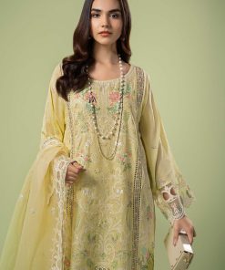 Mariab Lemon Cotton Lawn Embroidered Suit Mbdw-Ef2418Ll 9 Dwef 2418Yellowa Imanistudio.com