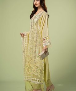 Mariab Lemon Cotton Lawn Embroidered Suit Mbdw-Ef2418Ll 8 Dwef 2418Yellowe Imanistudio.com