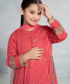 Mariab Carrot Pink Embroidered Jacquard Broshia Suit Mbkd-Ef2423Cp 9 Mkdef2423Pinkd Imanistudio.com