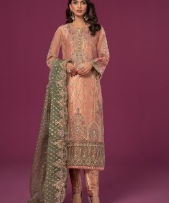 Luxury Formal Peach Organza Embroidered Suit Mbsf-Ef2437Pg 11 Sfef 2437Peachf Imanistudio.com