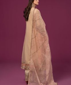 Luxury Formal Beige Organza Embroidered Suit Mbsf-Ef2446Bp 11 Sfef 2446Pink Imanistudio.com