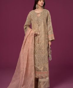 Luxury Formal Beige Organza Embroidered Suit Mbsf-Ef2446Bp 8 Sfef 2446Pinkd Imanistudio.com