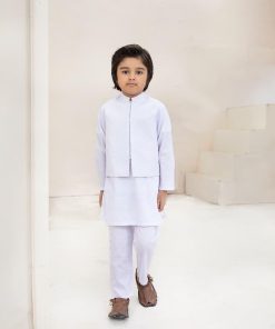 Boys 3Pcs 100% Fine Cotton Suit Imist-S24Ef1-06White 5 2R2A7383 Imanistudio.com