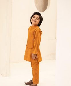 Boys 3Pcs 100% Fine Cotton Suit Imist-S24Ef1-05Mustard 7 2R2A7548 Imanistudio.com