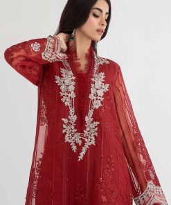 Mariab Red Organza Embroidered Suit Mbds-Ef24D1Br 14 D1Bredd Imanistudio.com