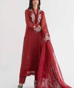 Mariab Red Organza Embroidered Suit Mbds-Ef24D1Br 10 D1Brede Imanistudio.com