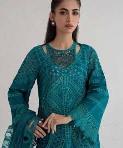 Mariab Teal Cotton Lawn Embroidered Suit Mbds-Ef24D2At 10 D2 A Teala Imanistudio.com