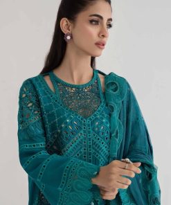 Mariab Teal Cotton Lawn Embroidered Suit Mbds-Ef24D2At 11 D2 A Tealb Imanistudio.com