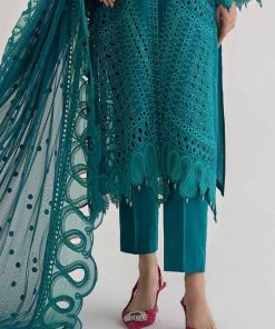 Mariab Teal Cotton Lawn Embroidered Suit Mbds-Ef24D2At 13 D2 A Teald Imanistudio.com