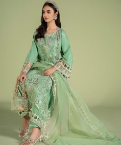 Mariab Green Cotton Lawn Embroidered Suit Mbdw-Ef2418 10 Dwef24 18Greene Imanistudio.com