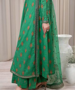 Mariab Jade Green Cotton Embroidered Suit Mbdw-Ef24107Jg 12 Dwef24107Greenb Imanistudio.com