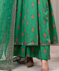 Mariab Jade Green Cotton Embroidered Suit Mbdw-Ef24107Jg 14 Dwef24107Greene Imanistudio.com