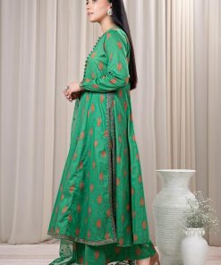 Mariab Jade Green Cotton Embroidered Suit Mbdw-Ef24107Jg 9 Dwef24107Greeng Imanistudio.com
