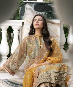 Mehdi Luxury Pret Olive/Mustard Organza Outfit Mdfg-2402Charm 8 Mfg 002Charma Imanistudio.com
