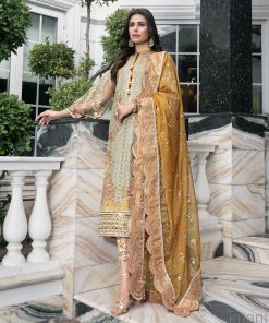 Mehdi Luxury Pret Olive/Mustard Organza Outfit Mdfg-2402Charm 7 Mfg 002Charmb Imanistudio.com