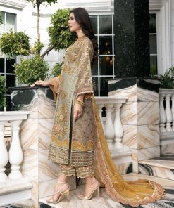 Mehdi Luxury Pret Olive/Mustard Organza Outfit Mdfg-2402Charm 9 Mfg 002Charmc Imanistudio.com