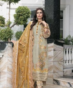 Mehdi Luxury Pret Olive/Mustard Organza Outfit MDFG-2402Charm