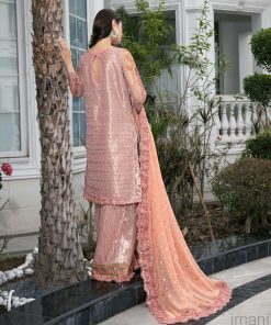 Mehdi Luxury T Pink/Peach Organza Outfit Mdfg-2403Glam 9 Mfg 003Glam Imanistudio.com