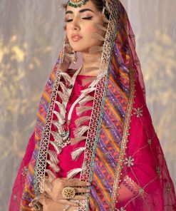 Luxury Formal Hot Pink Raw Silk Lengha Choli Mbsf-Ef2413Hp 14 Sfef 2413Pinkc Imanistudio.com