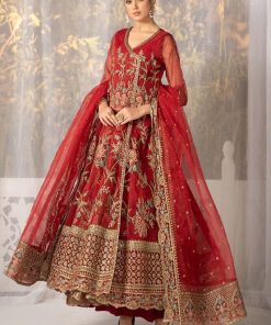 Luxury Formal Red Organza Suit Mbsf-Ef2419Rd 10 Sfef 2419Redh Imanistudio.com
