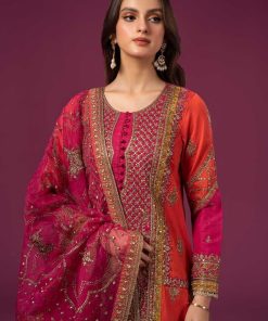 Luxury Formal Multi-Pink Raw Silk Suit Mbsf-Ef2427Mp 11 Sfef 2427Orangea Imanistudio.com