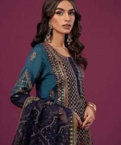 Luxury Formal Multi-Blue Raw Silk Suit Mbsf-Ef2427Mb 12 Sfef 2427Teala Imanistudio.com