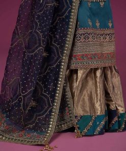 Luxury Formal Multi-Blue Raw Silk Suit Mbsf-Ef2427Mb 16 Sfef 2427Teale Imanistudio.com