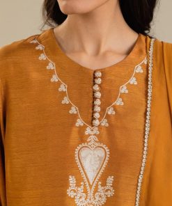 Zara Shahjahan Premium Raw Silk Suit Zszc-1987Mustard 13 Zc 1987B Imanistudio.com