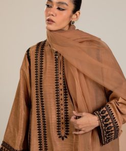 Zara Shahjahan Premium Raw Silk Suit Zszc-1989Tan 14 Zc 1989A Imanistudio.com
