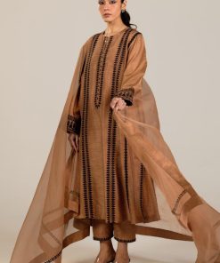 Zara Shahjahan Premium Raw Silk Suit Zszc-1989Tan 12 Zc 1989C Imanistudio.com