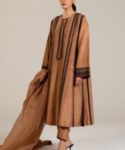 Zara Shahjahan Premium Raw Silk Suit ZSZC-1989Tan