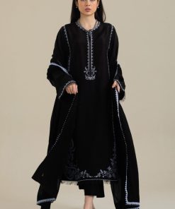 Zara Shahjahan Raw Silk Suit Zszc-1990 Black 9 Zc 1990B Imanistudio.com E1712080361608