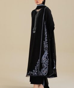 Zara Shahjahan Raw Silk Suit Zszc-1990 Black 10 Zc 1990D Imanistudio.com