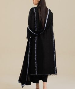 Zara Shahjahan Raw Silk Suit Zszc-1990 Black 14 Zc 1990F Imanistudio.com