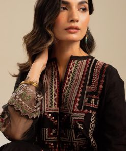 Zara Shahjahan Dobby Cotton Suit Zszc-2003Black 18 Zc 2003E Imanistudio.com