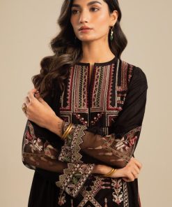 Zara Shahjahan Dobby Cotton Suit Zszc-2003Black 15 Zc 2003F Imanistudio.com