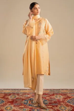 Zara Shahjahan Dobby Cotton Suit ZSZC-2010Peach