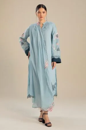 Zara Shahjahan Dobby Cotton Suit ZSZC-2011 Blue