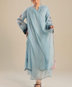 Zara Shahjahan Dobby Cotton Suit Zszc-2611 Blue 14 Zc 2011D Imanistudio.com