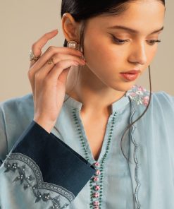 Zara Shahjahan Dobby Cotton Suit Zszc-2611 Blue 20 Zc 2011G Imanistudio.com