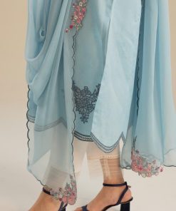 Zara Shahjahan Dobby Cotton Suit Zszc-2611 Blue 19 Zc 2011I Imanistudio.com