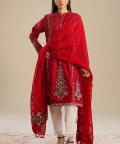 Zara Shahjahan Dobby Cotton Suit ZSZC-2050Red