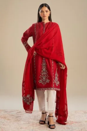 Zara Shahjahan Dobby Cotton Suit ZSZC-2050Red