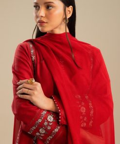 Zara Shahjahan Dobby Cotton Suit Zszc-2050Red 16 Zc 2050B Imanistudio.com