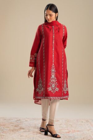 Zara Shahjahan Dobby Cotton Suit Zszc-2050Red