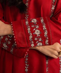 Zara Shahjahan Dobby Cotton Suit Zszc-2050Red 18 Zc 2050F Imanistudio.com