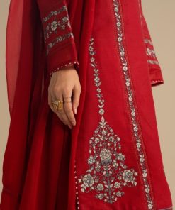 Zara Shahjahan Dobby Cotton Suit Zszc-2050Red 24 Zc 2050H Imanistudio.com