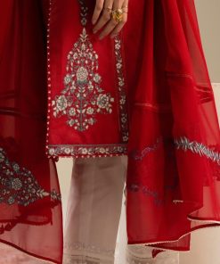 Zara Shahjahan Dobby Cotton Suit Zszc-2050Red 17 Zc 2050I Imanistudio.com