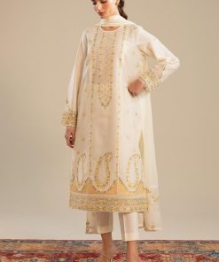 Zara Shahjahan Dobby Cotton Suit ZSZC-2653 Ivory